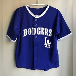 MLB Boys Los Angeles Dodgers Short Sleeve Jersey Size: 4/5